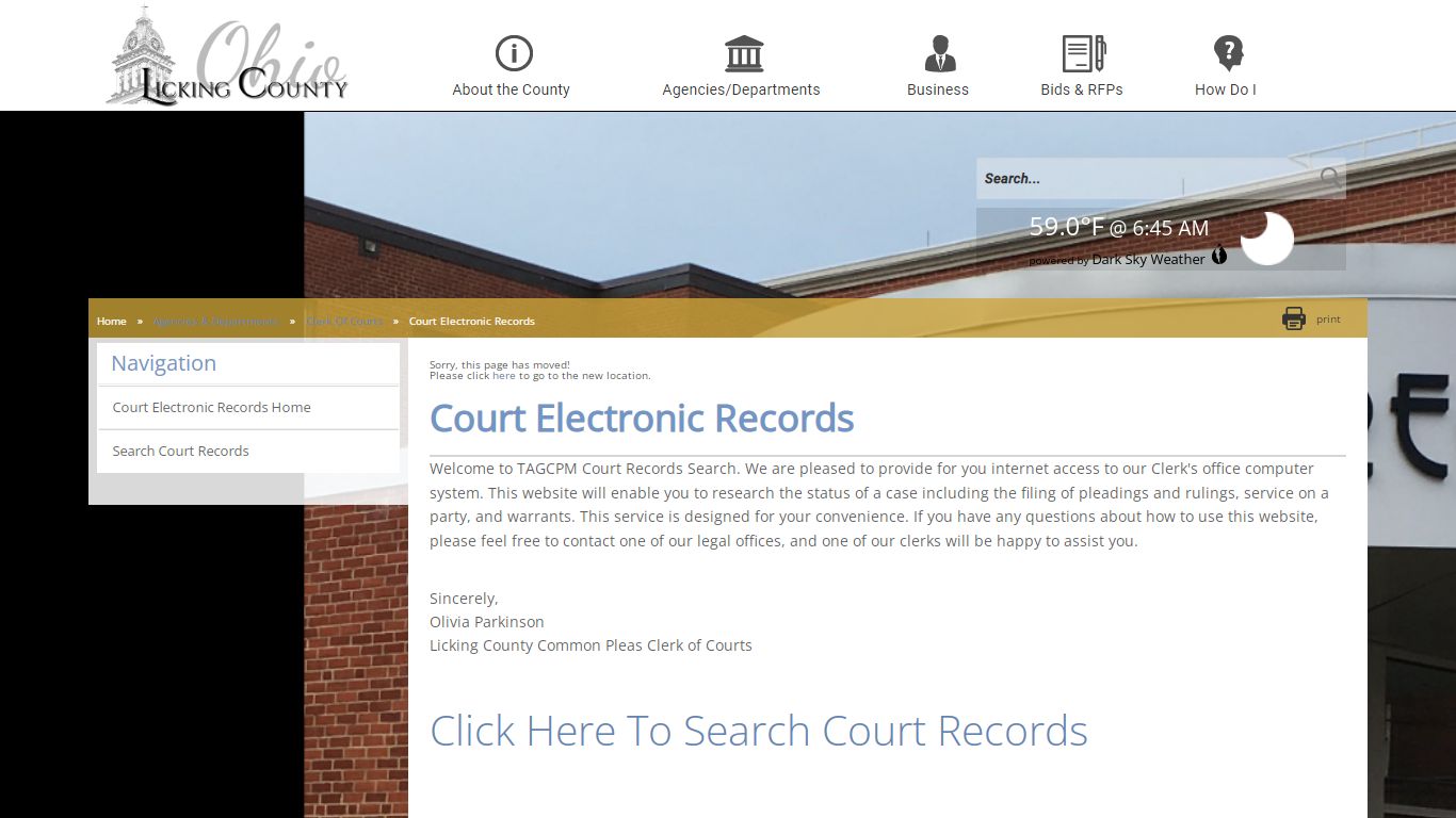 Licking County - Court Electronic Records